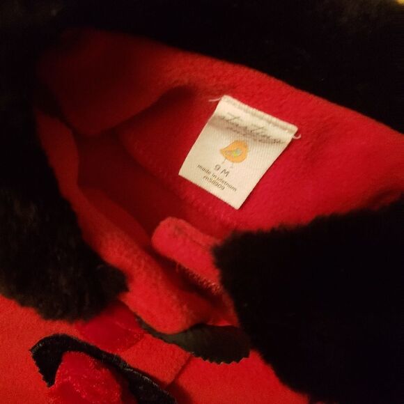 Starting Out Rosette Red Fleece Coat - Picture 3 of 5